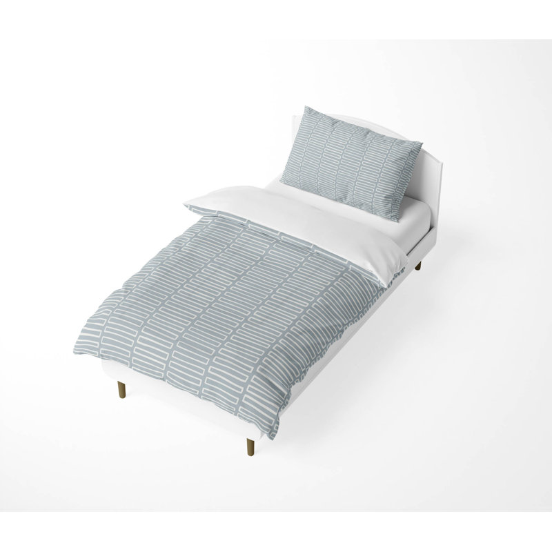 Ensemble d'édredon léger Block Maze, Bleu ardoise