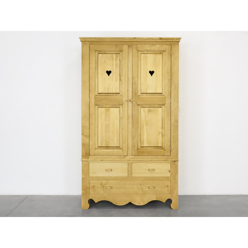 Dambrosio 2 Door Solid Wood Wardrobe