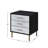 Black, Silver & Gold Finish Nightstand