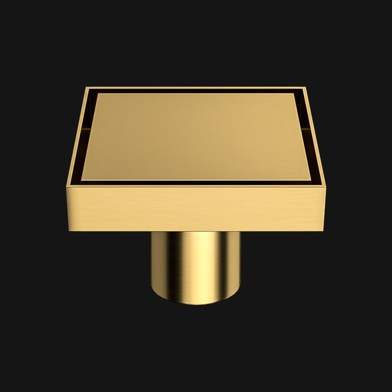 24" Modern Shower Linear Drain Brushed Gold, Brushed Gold