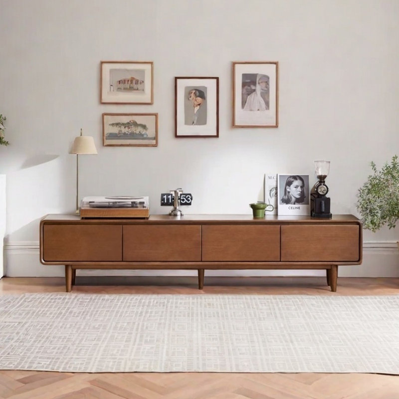 Retro design sense solid wood TV cabinet