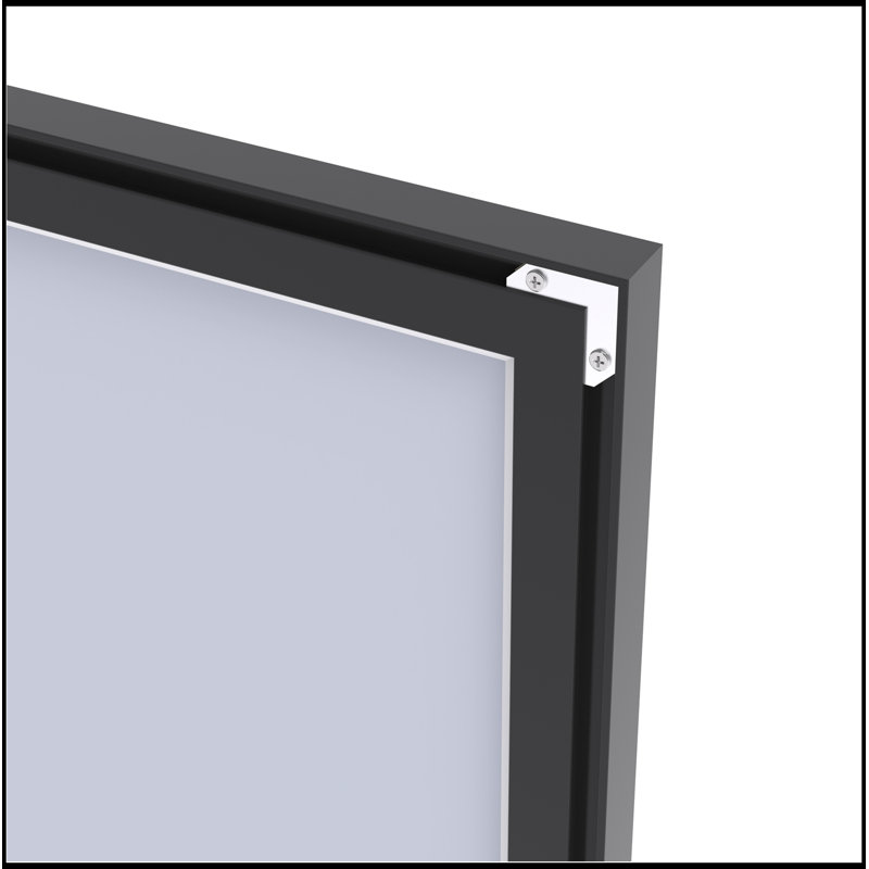 Miroir mural avec cadre en aluminium, Black