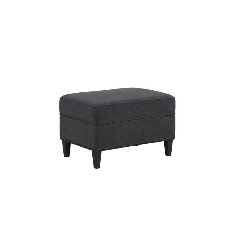 Atticus 57cm Wide Square Solid Colour Footstool Ottoman