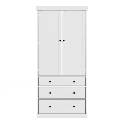 Buffet décoratif, garde-manger de style campagnard, grande armoire de rangement autoportante avec 3 tablettes réglables