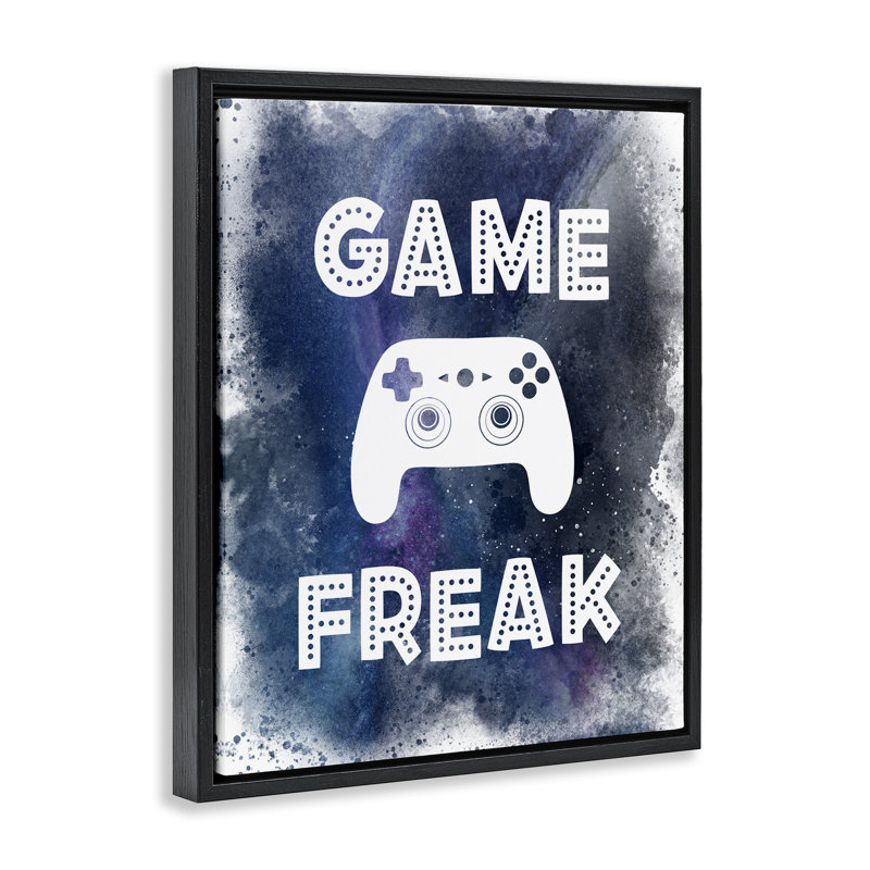 Cadre flottant Game Freak Splash, design par Marcus Prime, Cadre flottant noir de jais, H 21 po x l 17 po