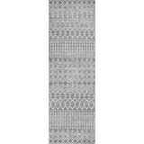 Amanuel Moroccan Geometric Area Rug in Dark Gray