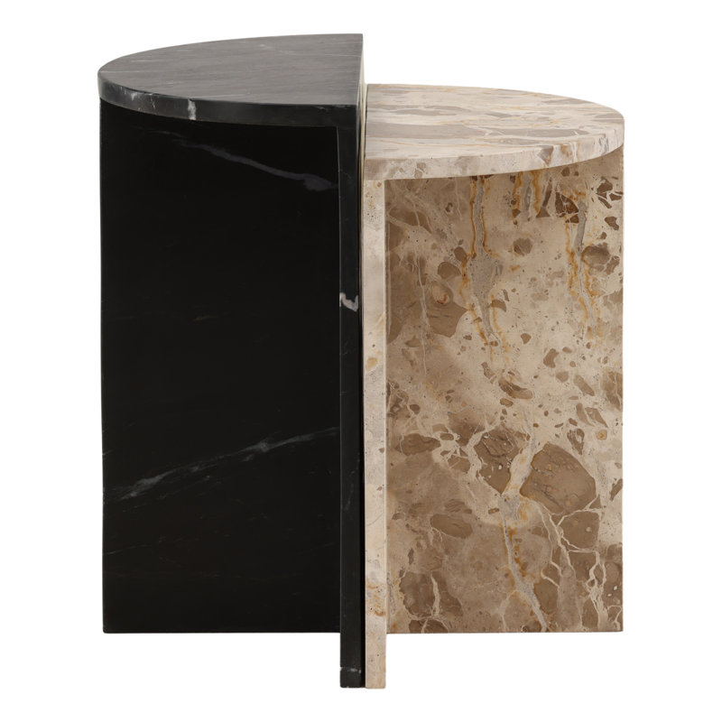 Ensemble de 2 tables gigognes Harrington crème noir