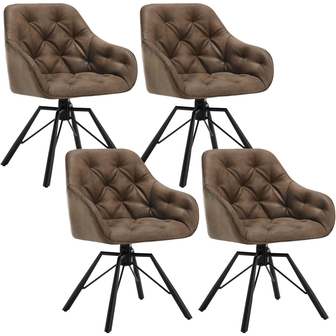 Meiko 44.5cm H Tufted Upholstered Metal Upholstered Back Accent Chair