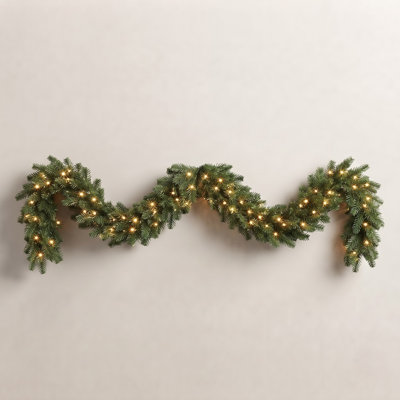 Grasmick 108" Pre-Lit Spruce Christmas Garland