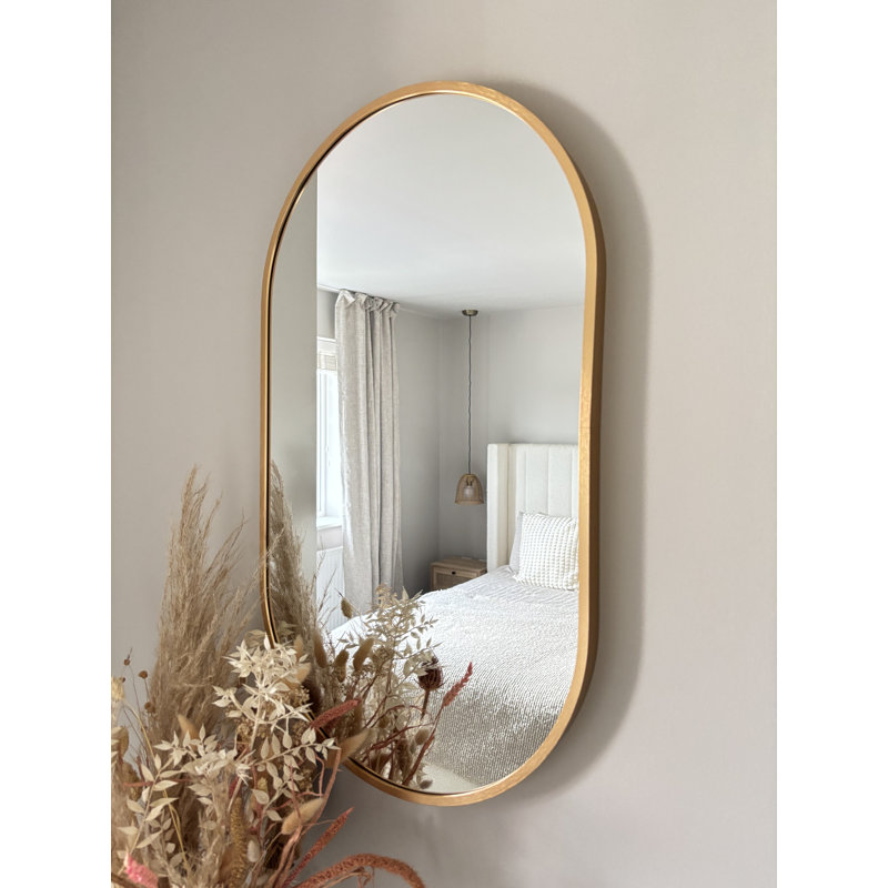 Delmarie Metal Oval Mirror