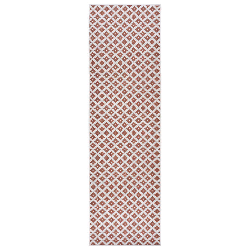 Nizza Flatweave Cayenne/Cream Rug, Runner 80cm x 250cm