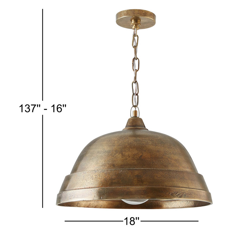 1 - Light Single Pendant, Oxidized Nickel