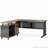63" L-Shaped Executive Desk With File Cabinet