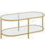 Glass Oval Coffee Table-2065294565