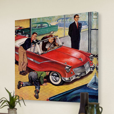 «Showroom automobile» - Impression sur toile tendue
