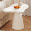 Table de bout crème, table d'appoint irrégulière