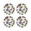 Succulents Floating Intenso Vegan Leather Round Coasters-749185316