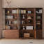 Bibliothèque luxueuse en noyer noir clair