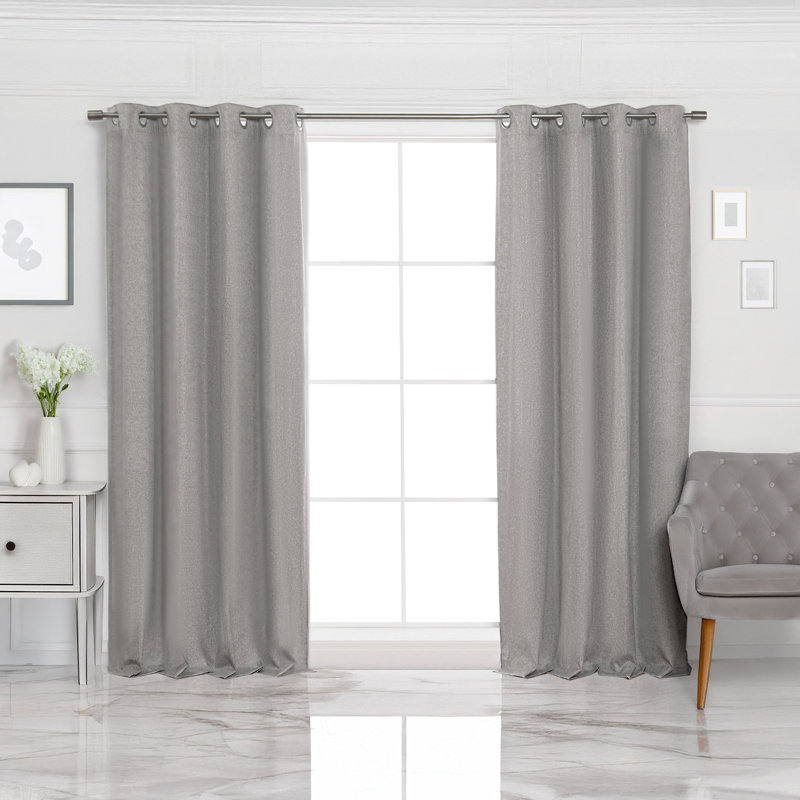 Leach Blackout Curtain Panel Pair, 52" x 96", Gray