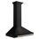 ZLINE 36 in. Autograph Edition Black Stainless Steel Wall Mount Range Hood With Polished Gold Handle