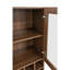 Armoire à vin murale avec portes vitrées et rangement pour bouteilles