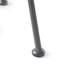 Table d'appoint Sleek Gray avec verre trempé contemporain