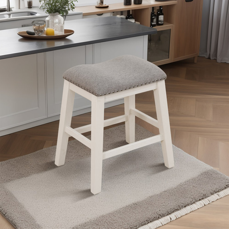 Tabouret de comptoir rembourré 24,5 po Kajetan