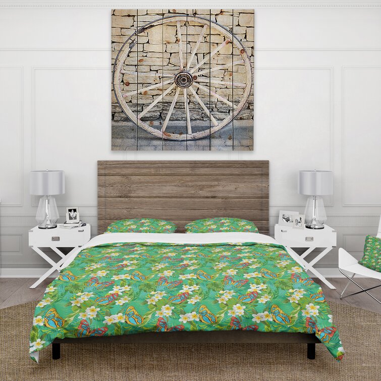 DesignArt Coastal Floral Duvet Cover Set | Wayfair