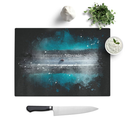 Tempered Glass Lake Road Chopping Board