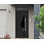 Front Exterior Prehung Steel Door Deux 6501 Anthracite Top Exterior Window Stainless Inserts Single Modern Painted-95265370