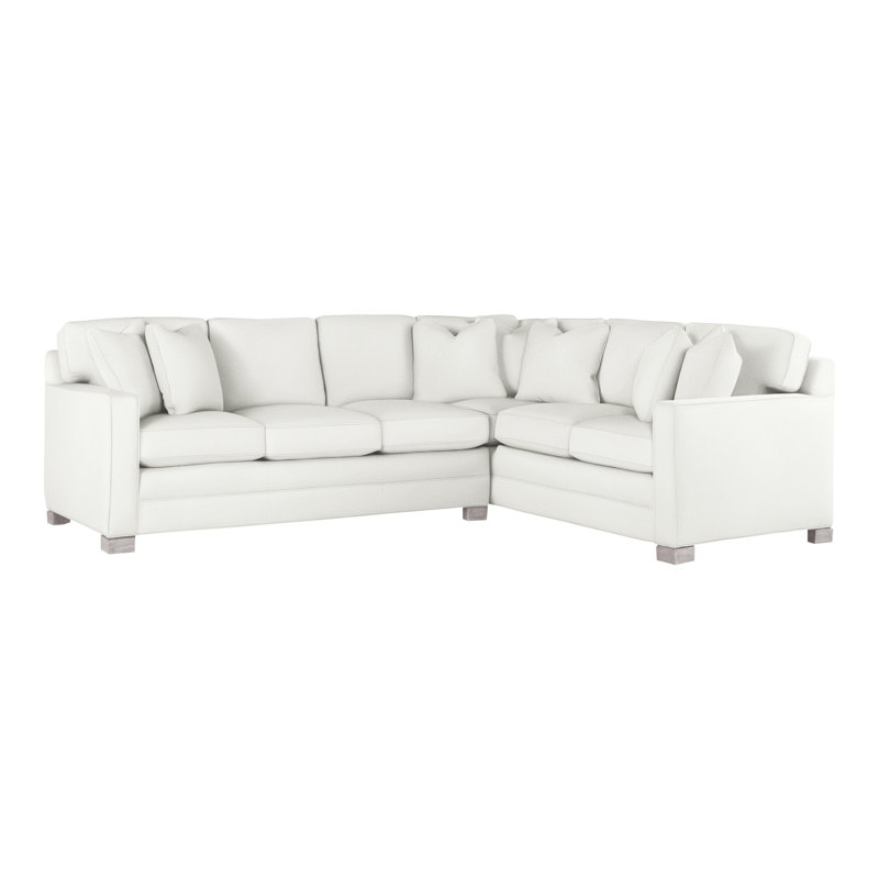 Hillcrest Upholstered L-Shaped Sectional Reversible, Kempsey Sheepskin, Dove Gray