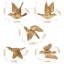 3D Flying Bird Wall Decor, Set of 5, Resin Floating Wall Art, 6"–8.5" Wingspan, Modern Dynamic Bird Sculptures for Home Decoration-1331050463