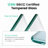 Double Bypass Tub Door - 1/4" Tempered Glass, , Complete Components, Stylish Bathroom 58" High Shower Semi-, Waterproof, Aluminum Alloy Frame, Modern Design-124897861