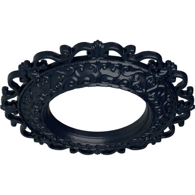 Médaillon de plafond Endurathane Orrington, P 13 1/4 po x P 6 5/8 po x P 1 1/8 po (convient aux auvents jusqu'à 6 5/8 po), fini de rêve de minuit peint à la main