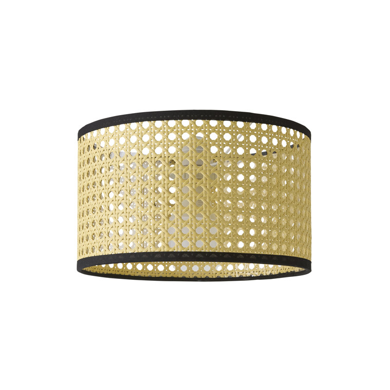 15cm H Wicker Drum Pendant Shade ( Screw On ) in Tan, Small