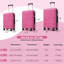 Ensemble de valises de voyage en PP de qualité supérieure, ensemble de valises à verrou TSA de 3 pièces aux dimensions de 20, 24 et 28 pouces avec roulettes pivotantes à 360 °