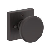 Solvang Privacy Knob with Contemporary Square Rose in Venetian Bronze