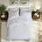 Elegant 3-piece Queen Bedding Set, Woven Striped Polyester, Modern Bedroom Décor