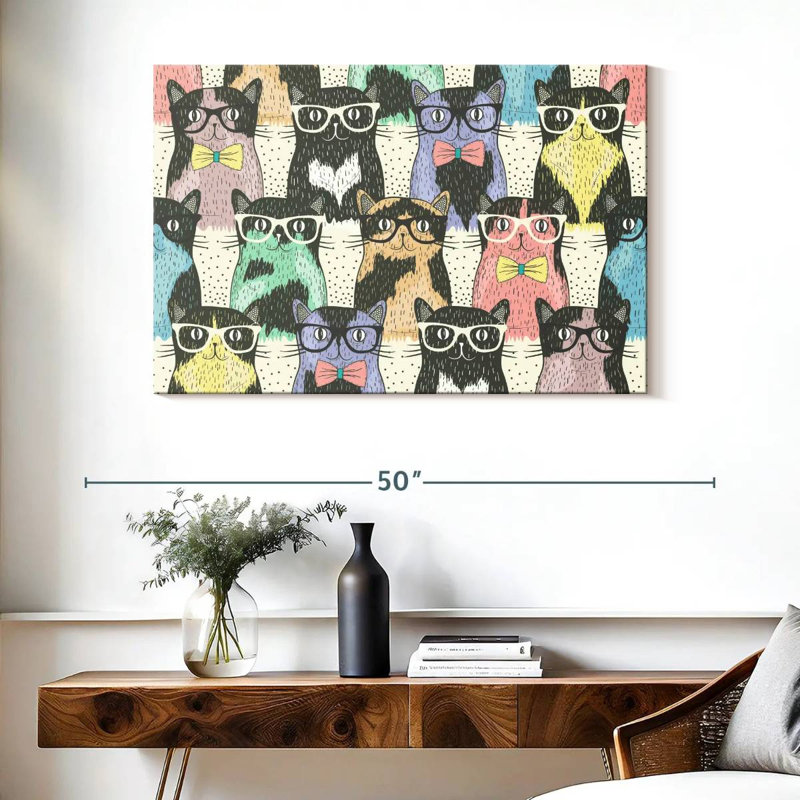 Cool Cats, 26" H x 39" W