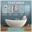 2 Piece Bathroom Rug Set Greek Key Pattern Bath Mat & Pedestal Mat Non Slip Rubber Back Soft Absorbent Mats-19840723