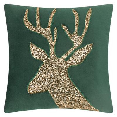 Sequined Velvet Pillow Cover