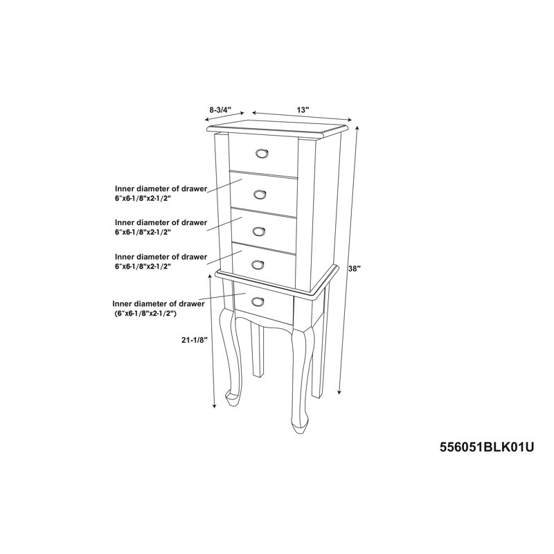 Armoire à bijoux Doran