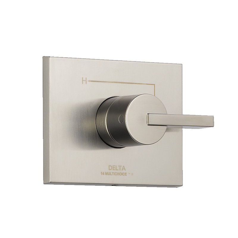 Garniture de robinet avec poignées levier Vero, Acier inoxydable Brilliance