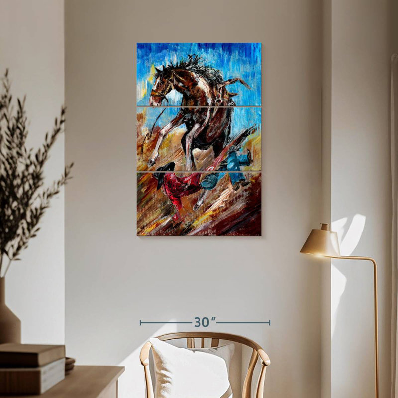 Lelar Fallen Cowboy, 57" H x 36" W