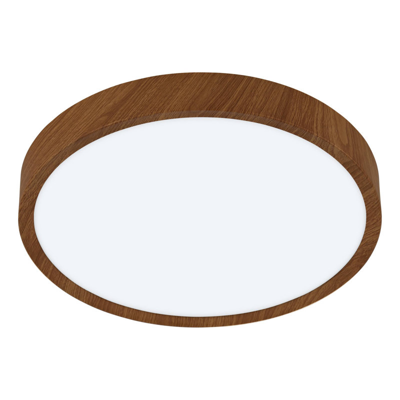 Azeemah LED Flush Mount, Wood, 6cm H x 34cm W x 34cm D
