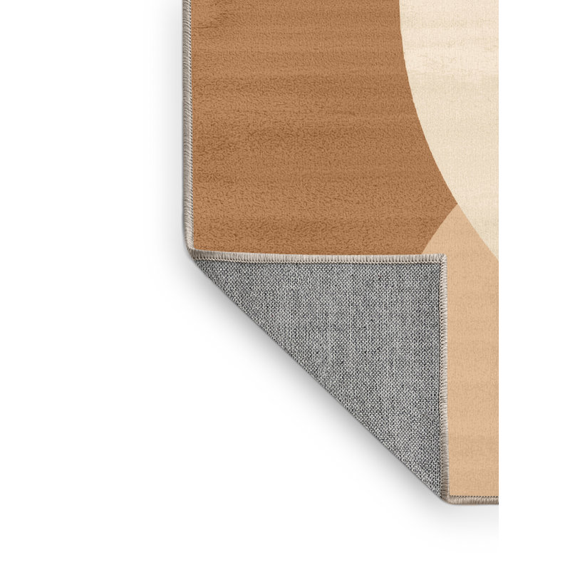 Tapis beige lavable à la machine Bemott, 5 x 7