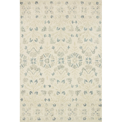 Mcclelland Hand Hooked Wool Floral Indoor Rug