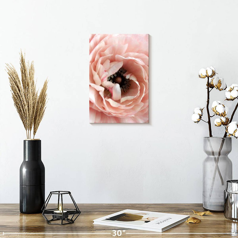 Grande fleur rose Harnek, H 12 po x l 8 po