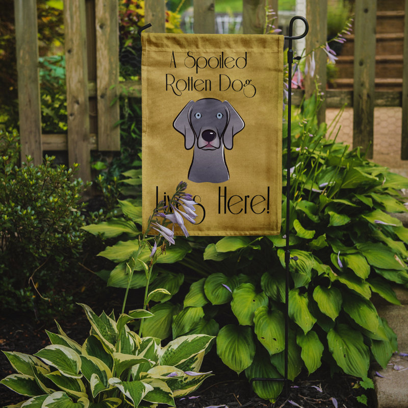 Drapeau de jardin à 2 côtés pour chien en vie, Weimaraner