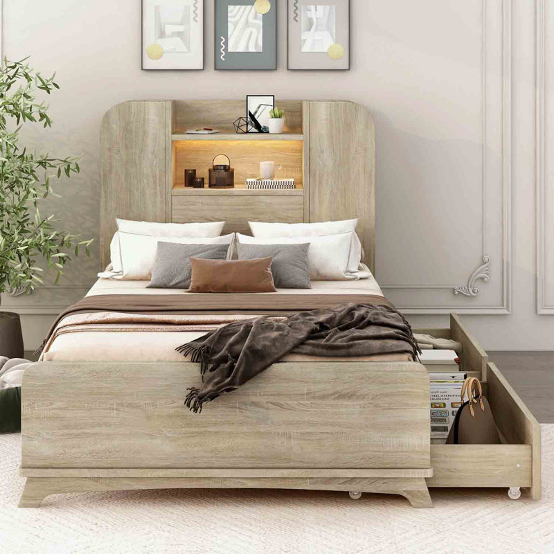 Platform Bed, Natural